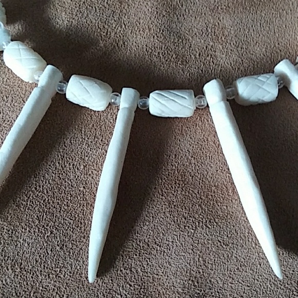 Carved Bone Necklace - Picture 2 of 4